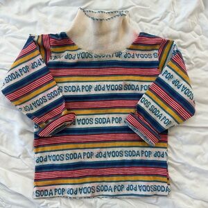 60’s/70’s “Soda Pop” retro  3T toddler turtle neck top by Health-Tex Marked
